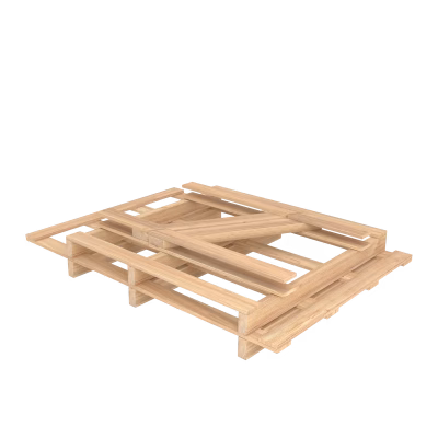 Flache maßgefertigte Holzpalette mit stabiler Unterkonstruktion